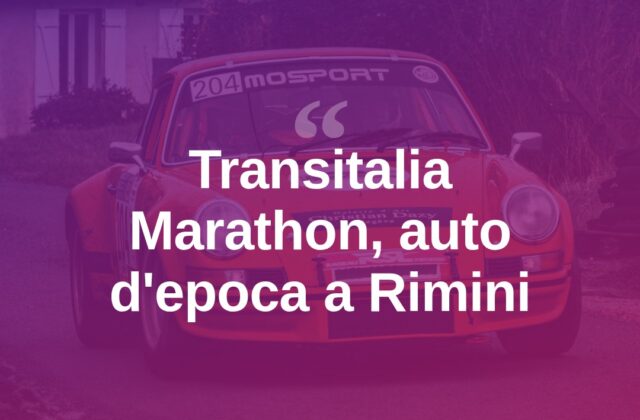 Auto d’epoca in transito a Rimini per la Transitalia Marathon