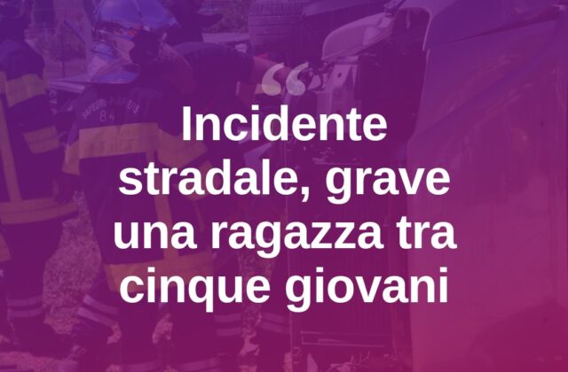 Incidente stradale nel Riminese: coinvolti cinque giovani, grave una ragazza