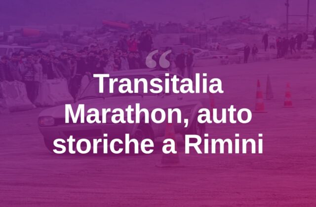 Transitalia Marathon, auto d’epoca in transito a Rimini