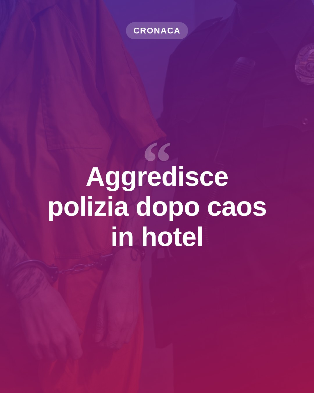 Rimini, danneggia hotel e aggredisce gli agenti: arrestato