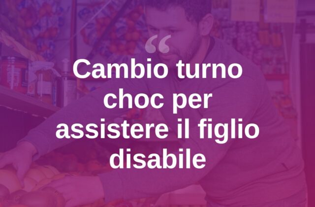 Rimini, cambio turno per la cassiera che assiste il figlio disabile