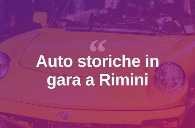 Rimini tappa della Transitalia Marathon, sfilata di auto d’epoca