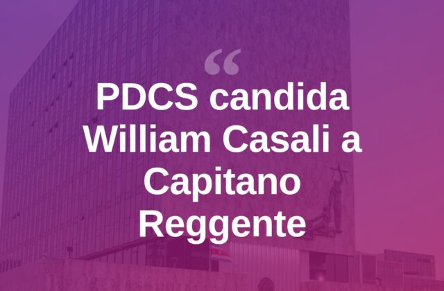 San Marino, il PDCS candida William Casali a Capitano Reggente