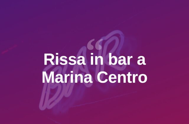 Rissa in un bar di Marina Centro: sette giovani denunciati