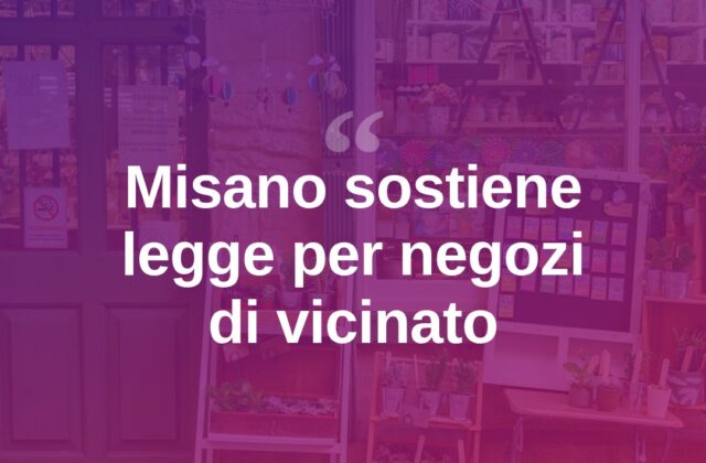 Misano Adriatico a fianco dei negozi di vicinato
