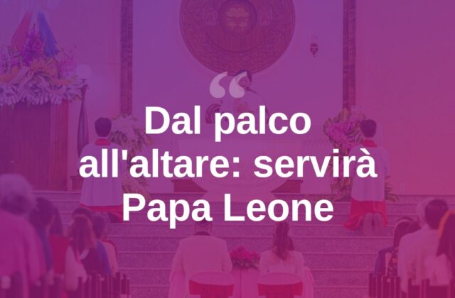 Alessandro lascia il palco per l’altare: servirà Papa Leone