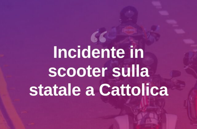 Cattolica, manovra azzardata sulla statale: scooterista al Bufalini