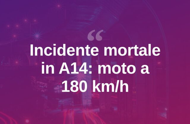 A14, moto a 180 km/h: morti farmacista e compagno