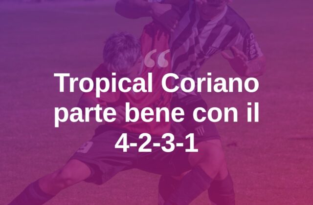Tropical Coriano, esordio positivo con il nuovo 4-2-3-1