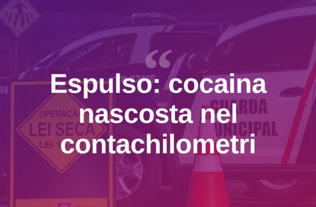 Arrivato da 10 giorni, espulso con cocaina nel contachilometri