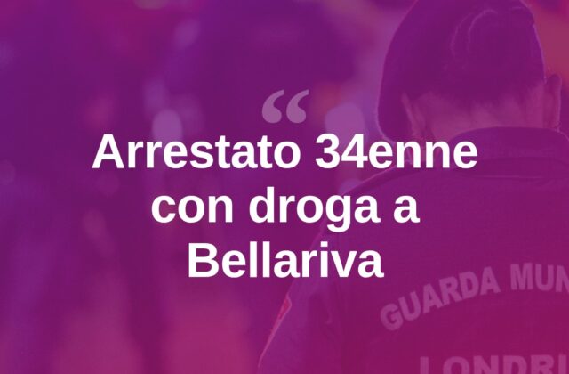 Bellariva, droga in auto: arrestato un 34enne
