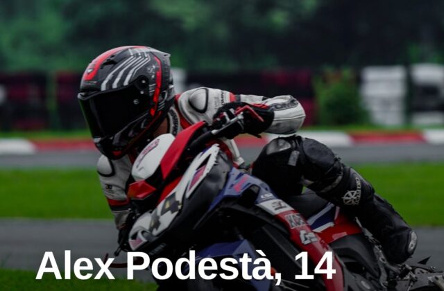 Alex Podestà, 14 anni, trionfa a Misano
