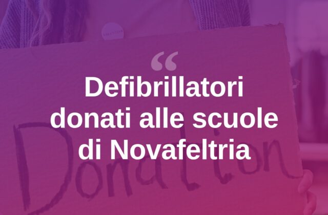 Novafeltria, due defibrillatori donati alle scuole dalla Croce Verde