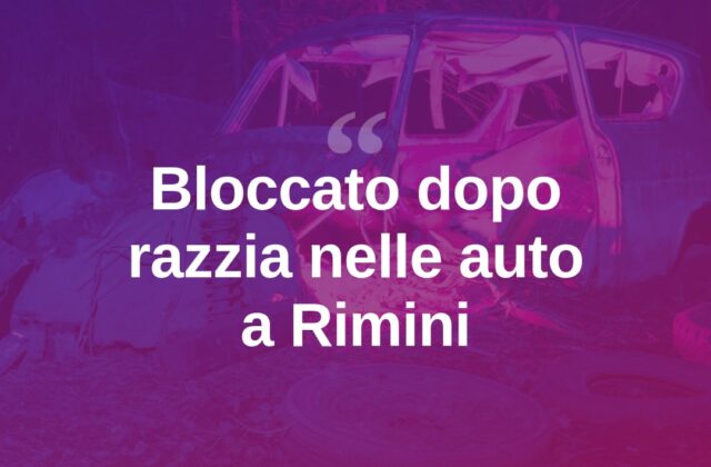 Rimini, razzia nelle auto in sosta: bloccato in fuga verso la spiaggia