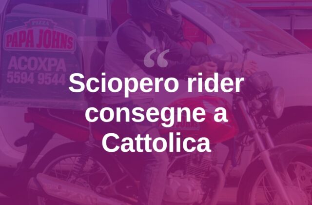 Cattolica, sciopero dei lavoratori delle consegne veloci