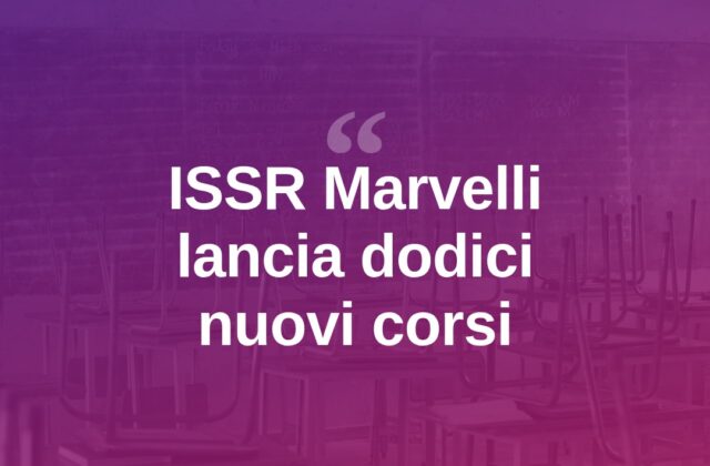 ISSR Marvelli, al via dodici nuovi percorsi formativi