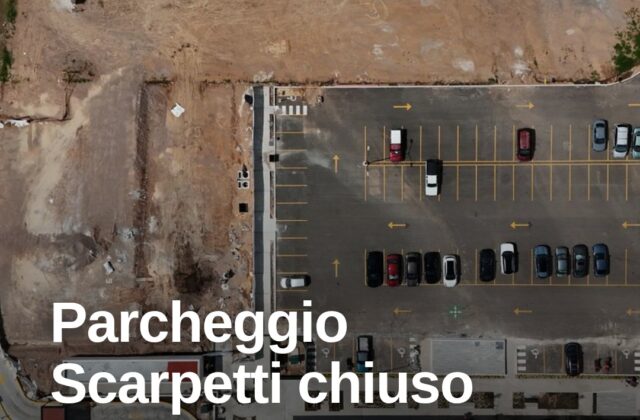 Parcheggio Scarpetti chiuso cinque giorni per lavori