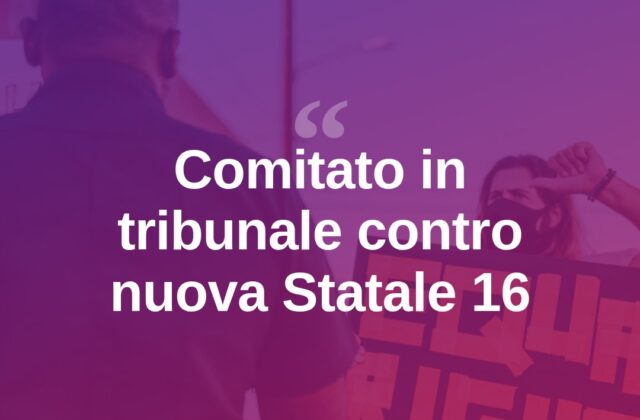 Statale 16, il comitato torna in tribunale contro il nuovo progetto