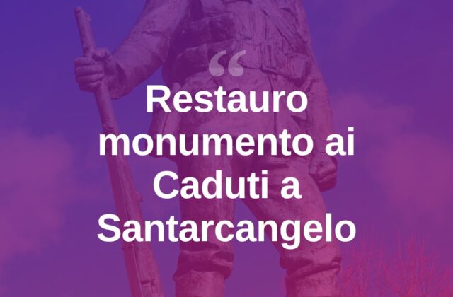 Santarcangelo, via libera al restauro del monumento ai Caduti