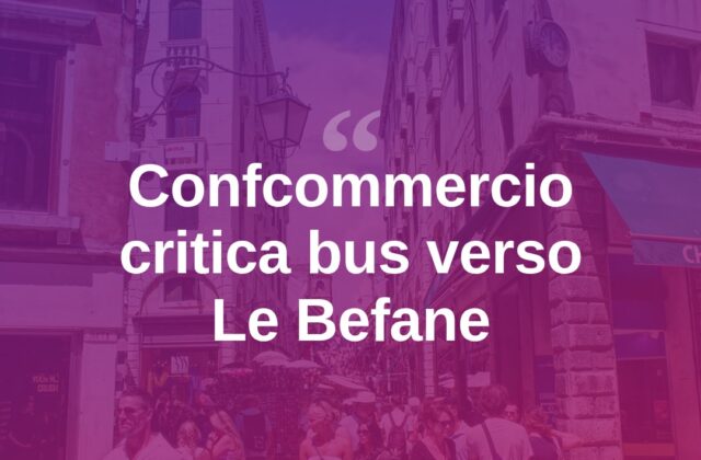 Confcommercio contro il bus navetta per Le Befane