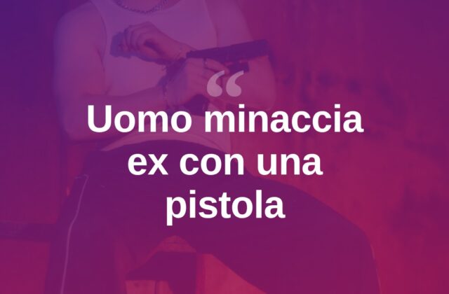Minaccia l’ex con una pistola: denunciato