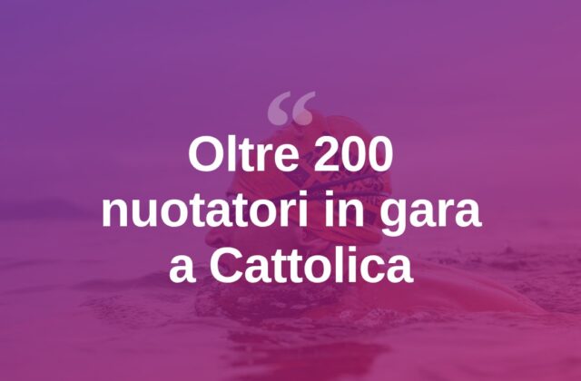 Cattolica capitale del nuoto con “Dominate The Water”