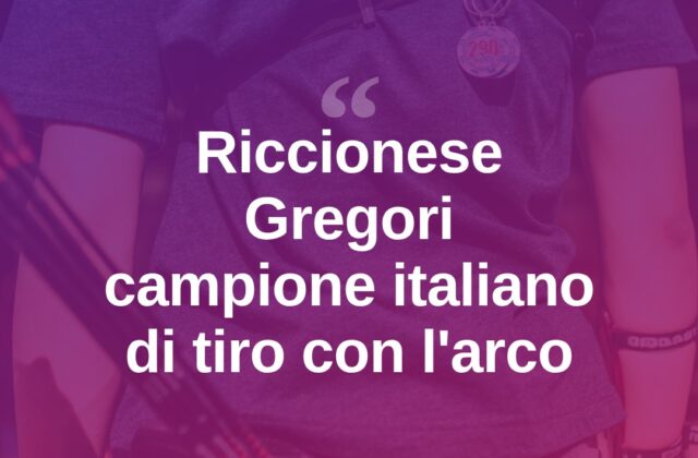 Riccione, Francesco Gregori è campione italiano di tiro con l’arco