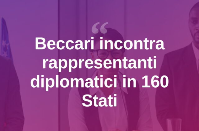Beccari incontra i rappresentanti diplomatici: «Risorsa strategica»