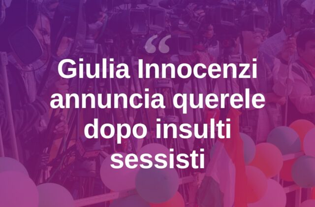 Innocenzi, insulti sessisti dopo Report: annuncia querele