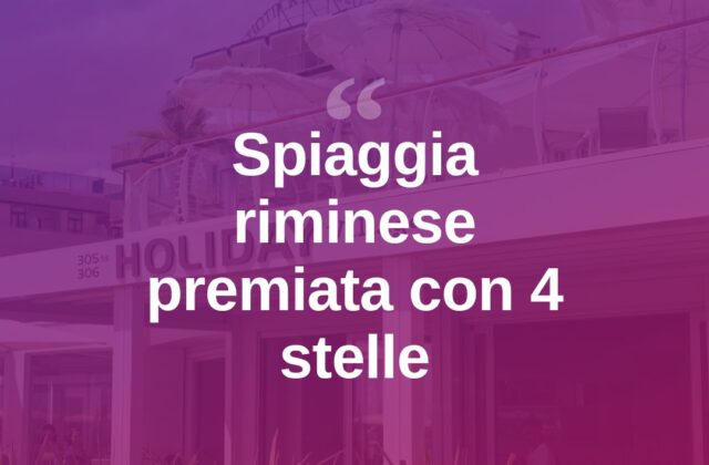 Rimini, una spiaggia raggiunge le 4 stelle in vista dei nuovi bandi