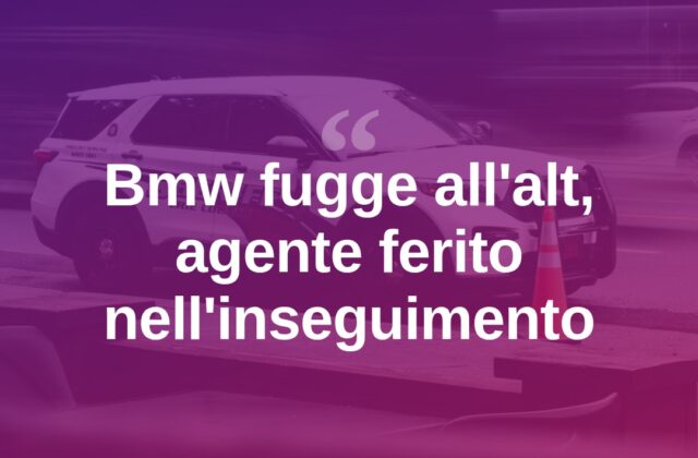 Bmw X6 non si ferma all’alt: speronate tre auto, agente ferito