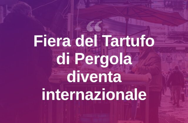 Pergola, la Fiera del Tartufo Bianco 2026 diventa internazionale