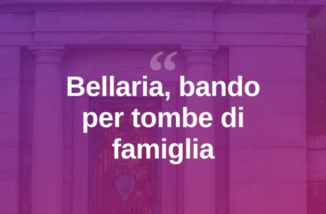 Bellaria, bando per nuove tombe di famiglia al cimitero