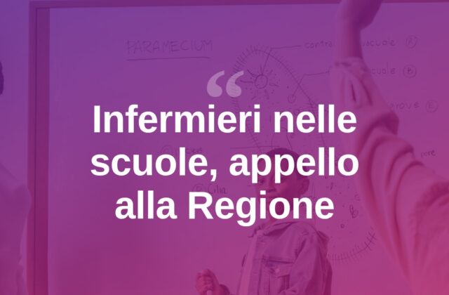 Infermieri nelle scuole, l’appello di Marcello alla Regione