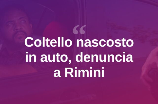 Coltello a serramanico nascosto nell’auto incidentata, denunciato