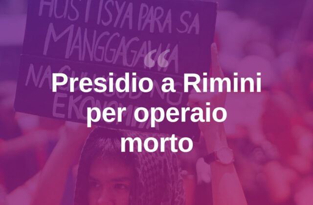Rimini, presidio in ricordo dell’operaio Saim Myrtaj