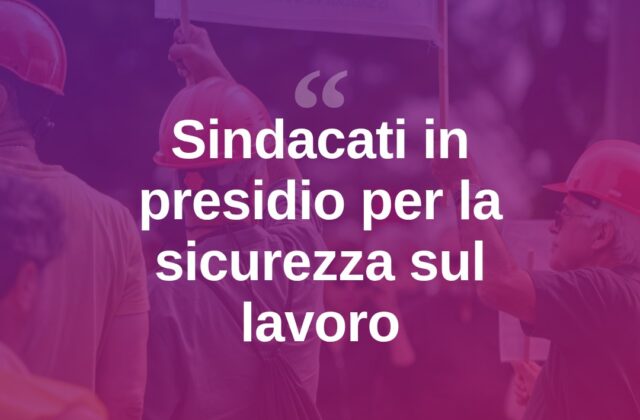 Sindacati in presidio a Rimini: “Sicurezza priorità assoluta”