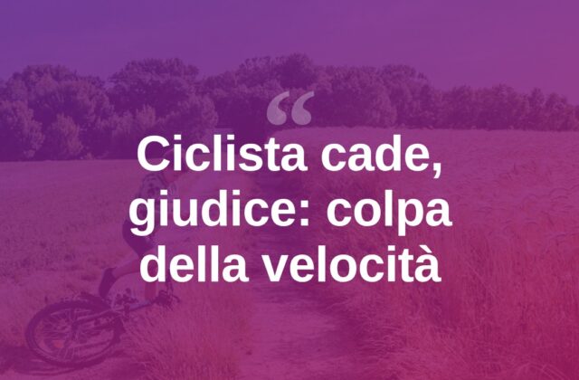 Cade in bici su radici in Viale Abruzzi, giudice: andava troppo forte