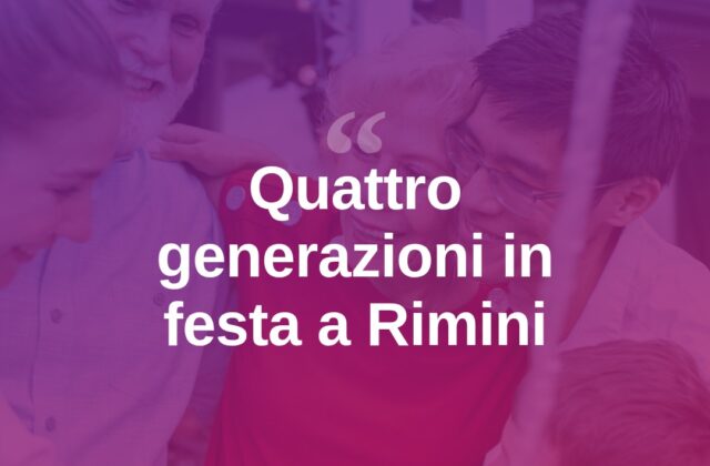 Rimini, festa di quartiere con quattro generazioni unite