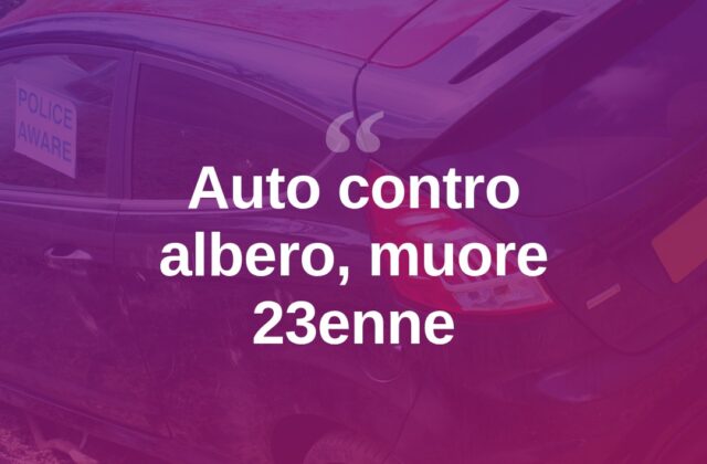 Incidente nel Piacentino, auto contro albero: muore 23enne