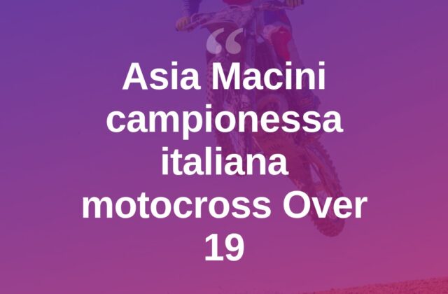 Asia Macini è campionessa d’Italia di motocross Over 19