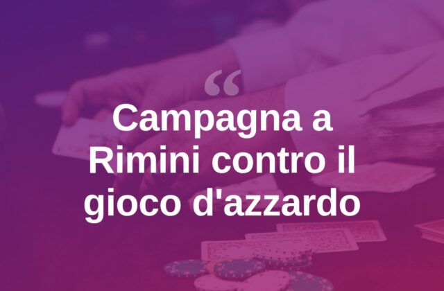 Rimini, campagna “Liberi dall’azzardo” per sensibilizzare i cittadini