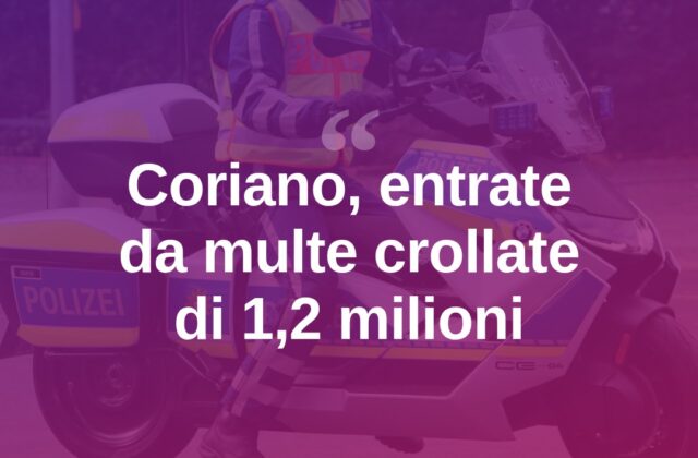 Coriano, crollano le multe: mancano 1,2 milioni in bilancio