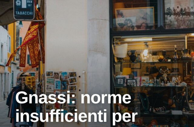 Gnassi: “Norme inadeguate, centri storici senza aiuti concreti”