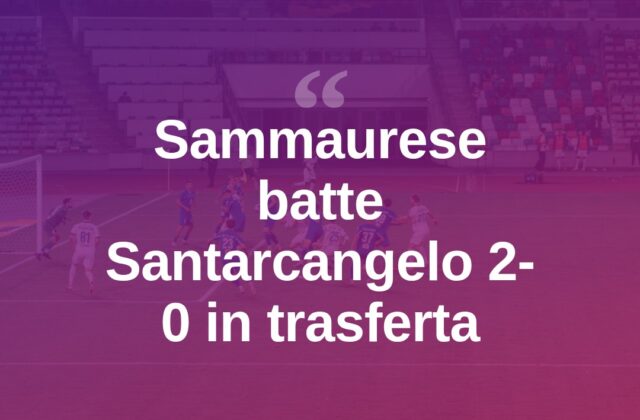 Il Santarcangelo cade in casa: la Sammaurese vince 2-0