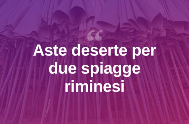 Bandi spiaggia, due aste deserte e poca voglia di partecipare