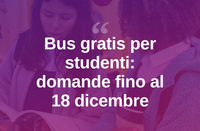 Bus gratis per studenti: domande entro il 18 dicembre