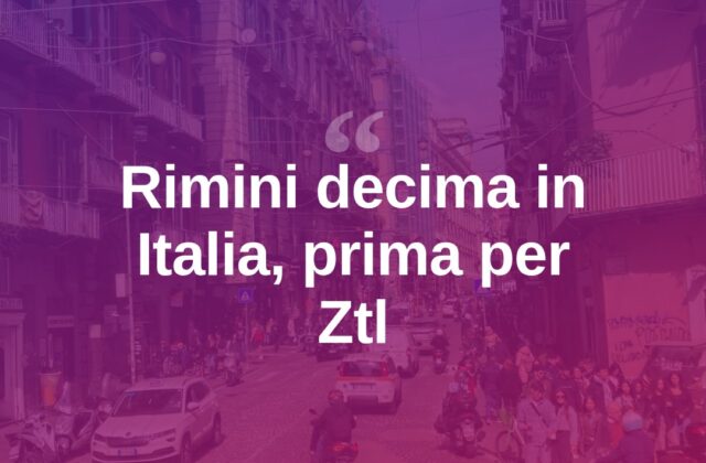 Rimini decima in Italia per ecosistema urbano, prima per Ztl
