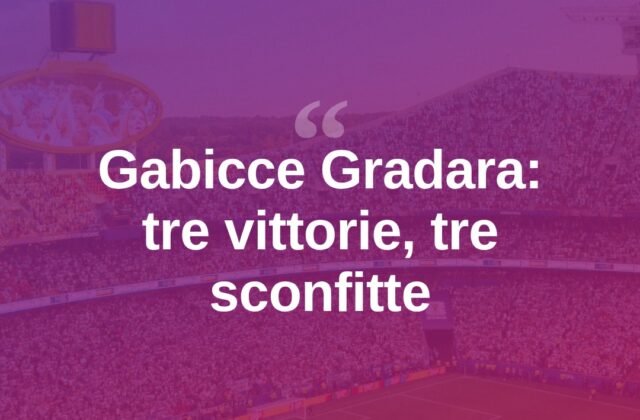Gabicce Gradara, bilancio in equilibrio: tre vittorie e tre sconfitte