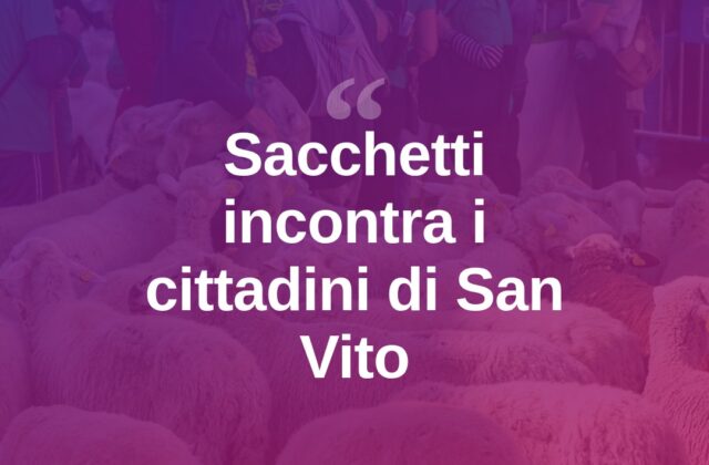 San Vito, torna “Un caffè con il sindaco” Sacchetti